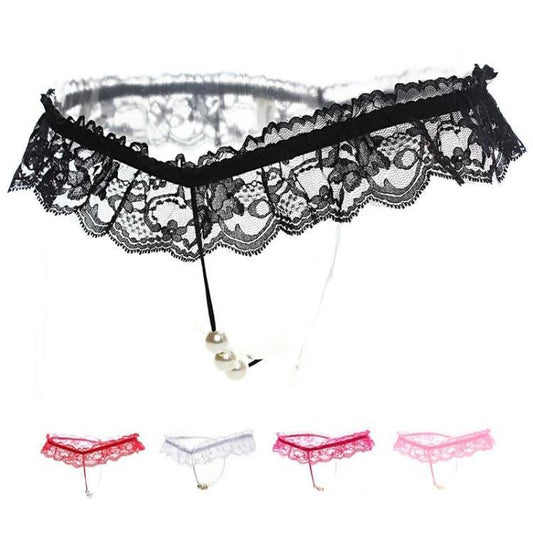 pearl lace t-back